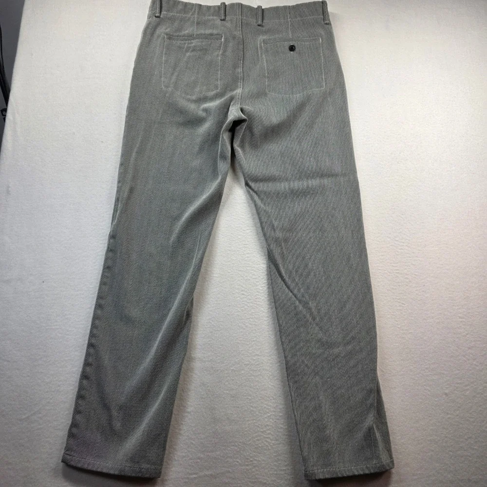 Banana Republic Emerson‎ Pant 34x34 Light Gray Wool Blend Pinstripe Trouser